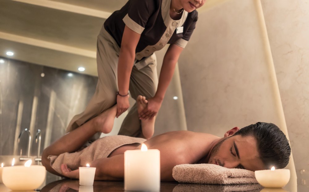 Clean professional spa treatment room in Frisco